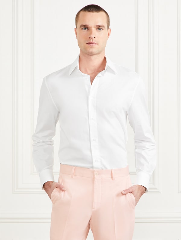 Guess white shirt men sales