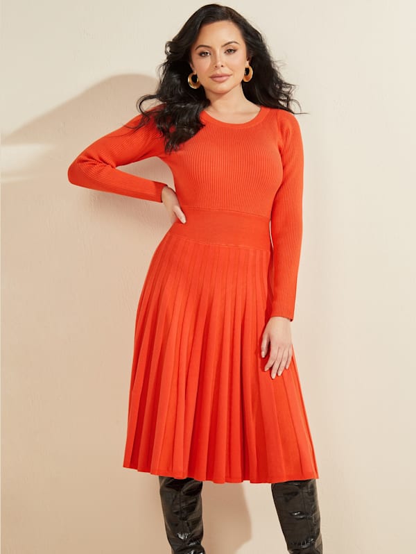 Guess orange dress top