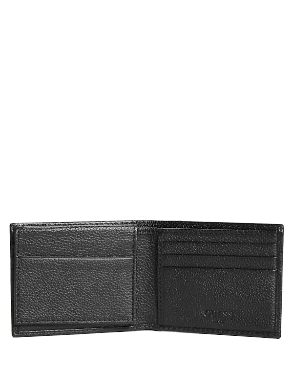 GUESS BLACK LEATHER WALLET FOR MEN | 31GU13X030