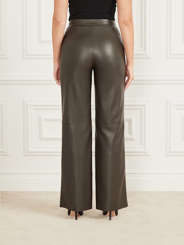Vixen Faux Leather Wide Leg Pant GUESS Canada