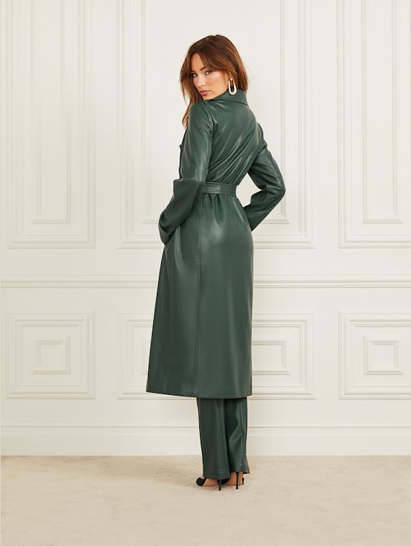 Pleather 2025 trench coat