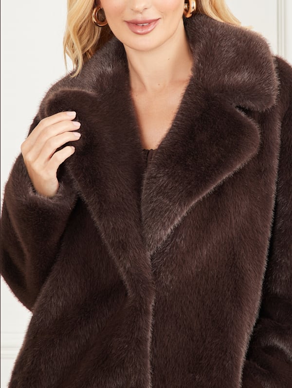 Bianca Faux-Fur Coat | GUESS Canada