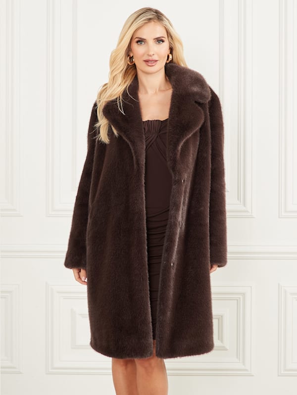 Bianca Faux-Fur Coat | GUESS Canada