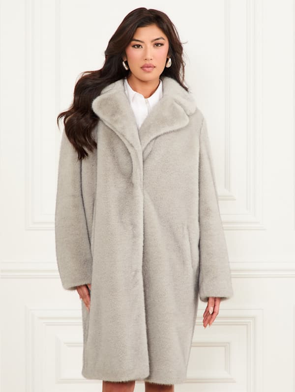 Bianca Faux Fur Coat GUESS