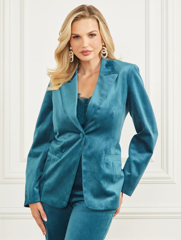Plus velvet blazer new arrivals