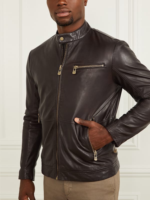 Guess men's jacket leather online