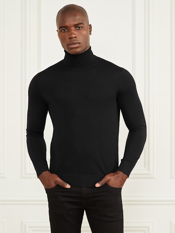 Black merino cheap turtleneck womens