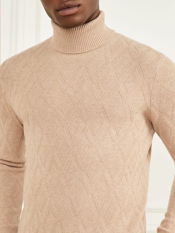 GentWith Marina Camel Turtleneck Sweater - GENT WITH