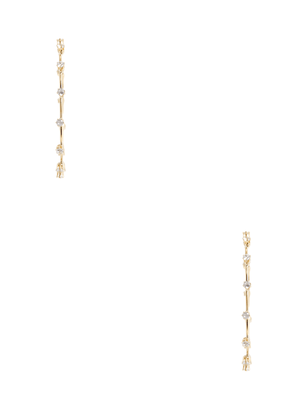 Gold hoop earrings with rhinestones store