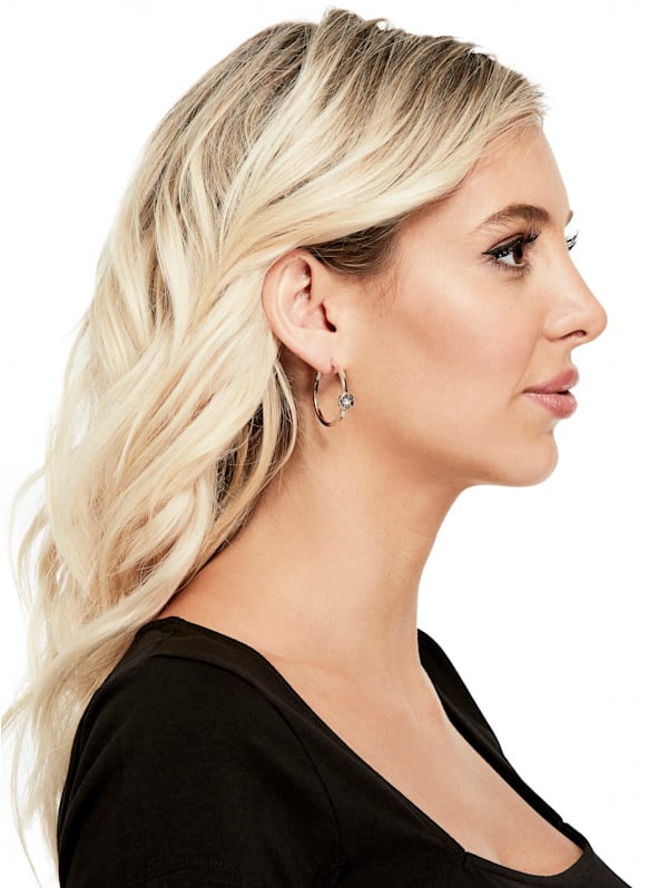 Rose Gold Tone Logo Hoop Earrings Set GUESS Factory