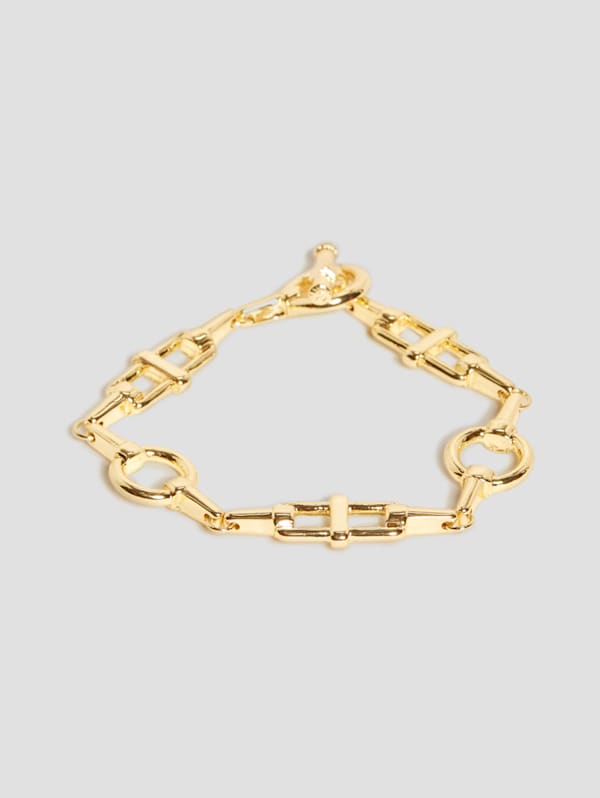 Gold Tone Toggle Bracelet
