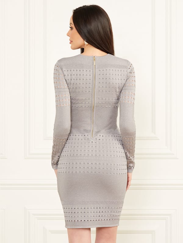 Henley Long-Sleeve Sweater Dress | Marciano Ca Henley Long-Sleeve Sweater Dress | Marciano Ca
