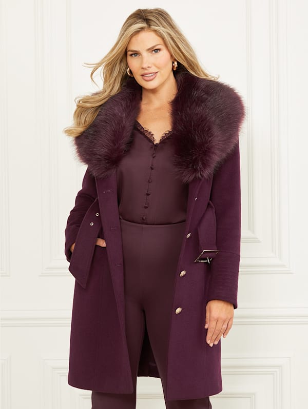 Akiihool Coats for Women Dressy Womens Lapel Collar Double Pea Coat Wool  Blend Winter Trench Coat With Pockets (Purple,4XL) - Walmart.com
