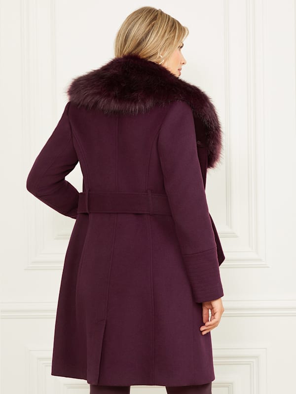 Loreta Wool Blend Coat GUESS Canada