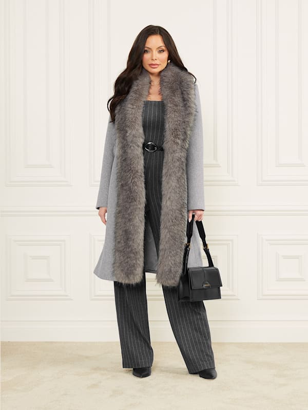 Guess grey coat sales