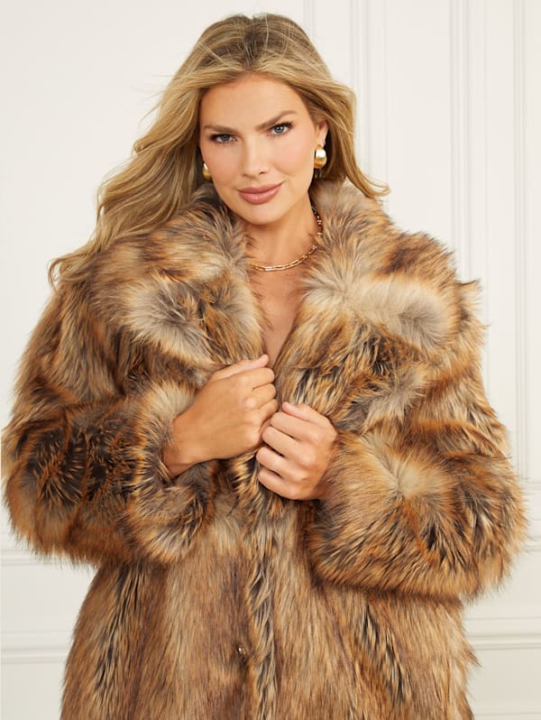 Guess women's faux fur jackets shop