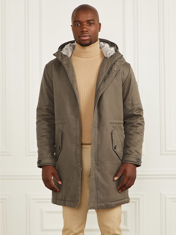 Guess men's hooded parka hotsell