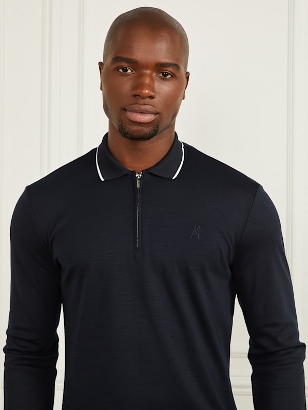Guess long sleeve polo shirt on sale