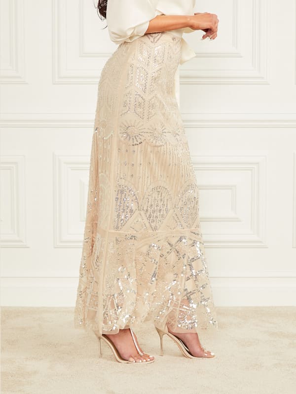 MARCIANO Crystals Embroidered Skirt Crystal Buffy Combo 48