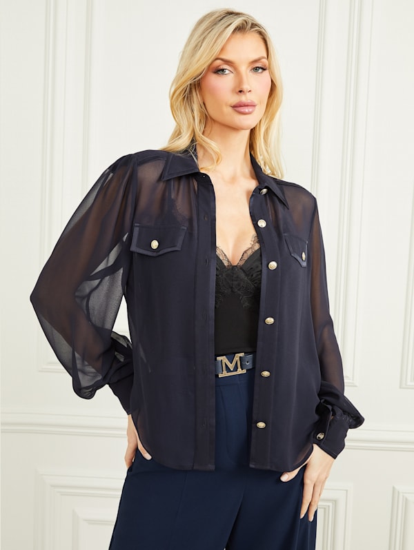 Sheer dress shirt hot sale
