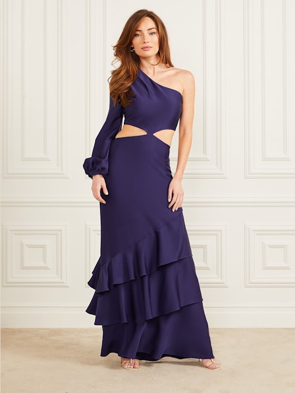 Purple guess dress new arrivals
