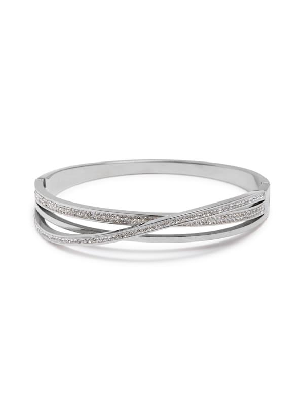 Bracelet croise argente