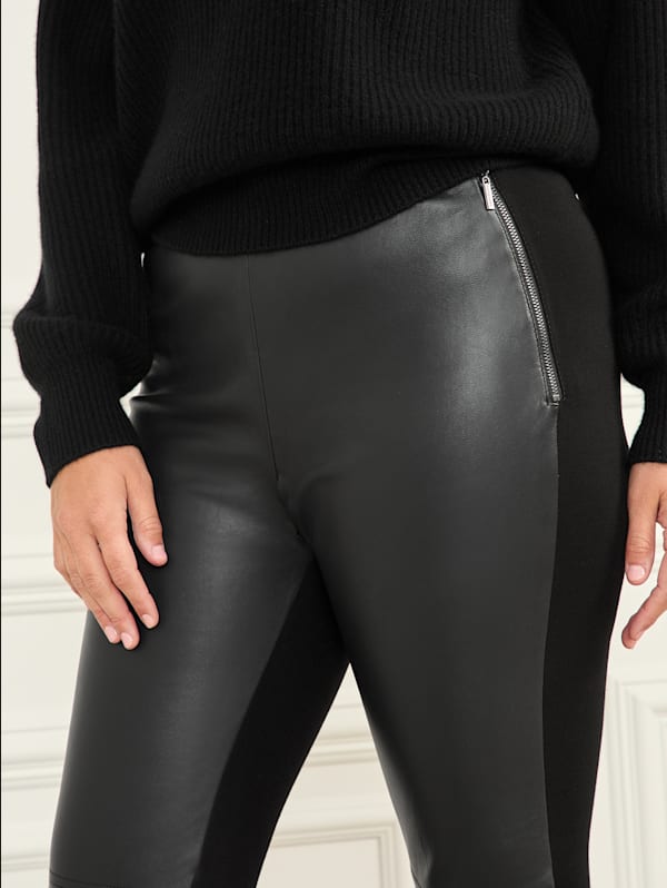 Women's Leather And Jersey Leggings by Marciano By Guess