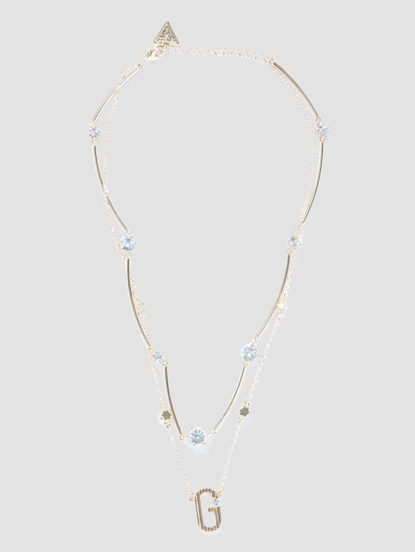 Guess layered necklace discount