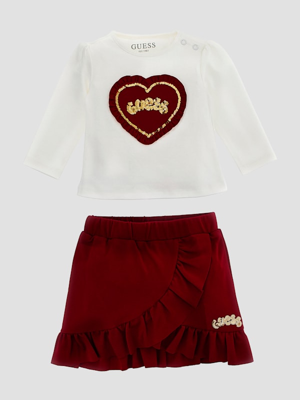 Red skirt guess hot sale