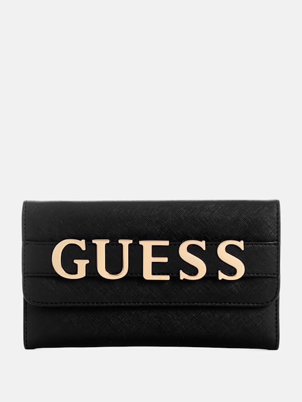 Guess black clutch discount