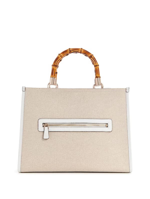 GUESS Kerima Bamboo Tote White One Size