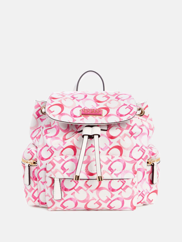 Pink backpack leather store