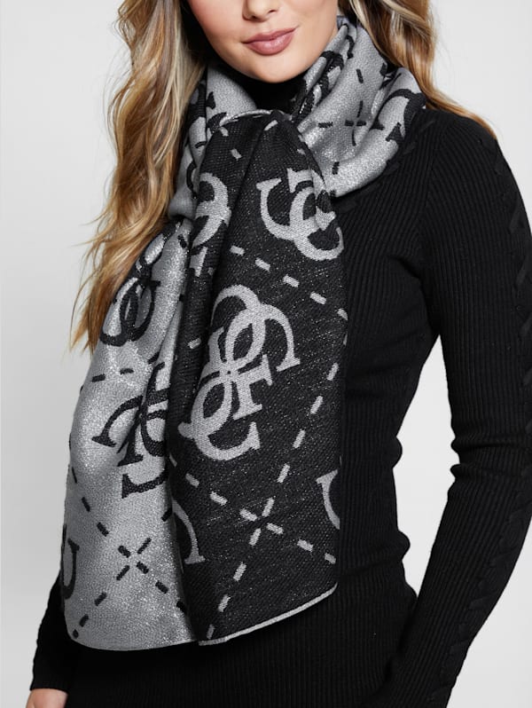 Louis Vuitton Monogram Womens Knit & Fur Scarf