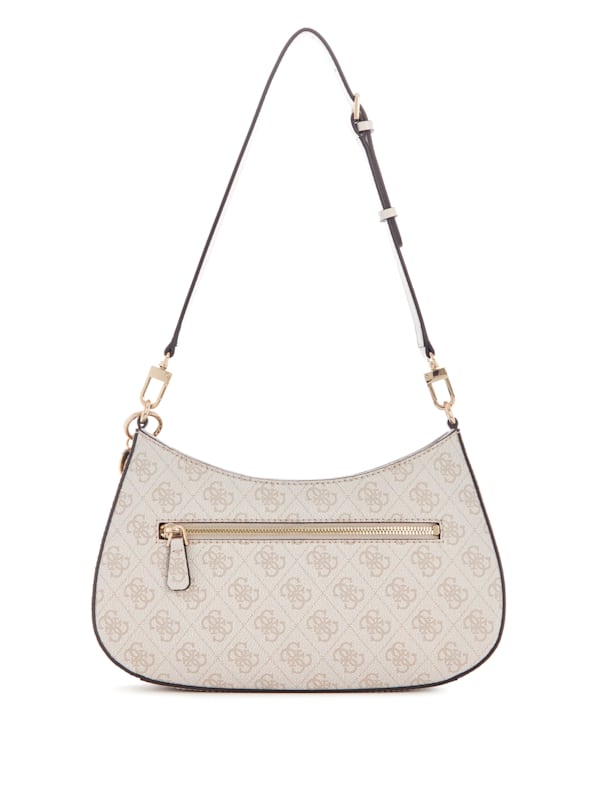 GUESS Noelle Quattro G Shoulder Bag White One Size