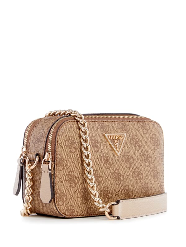 Guess Noelle Latte Logo Cross-body Bag