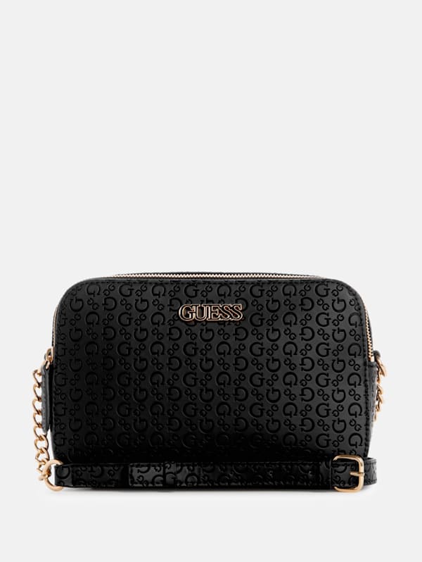 Factory Zakaria Debossed Logo Double zip Crossbody Black One Size