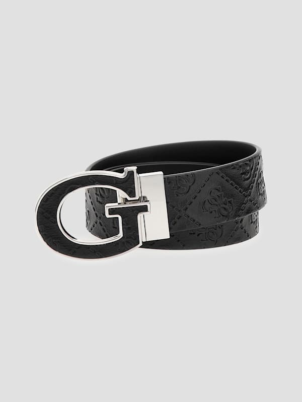 GUESS Debossed Signature Belt Black M