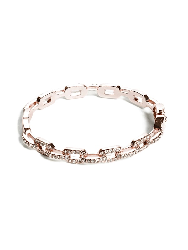 Rhinestone Chain Link Bangle Bracelet GUESS Canada