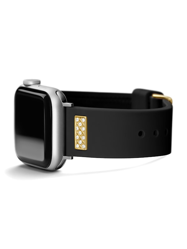 Rhinestone Black Silicone 38 40 mm Band for Apple Watch GUESS