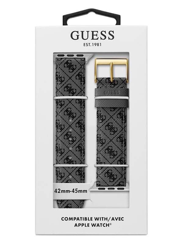 GUESS Logo Leather Band for Apple 42-44 mm Watch