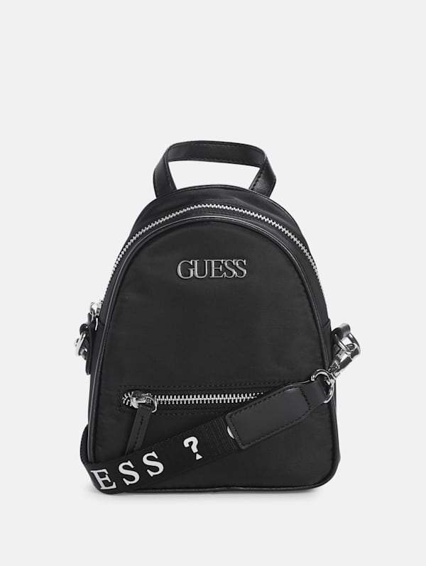Factory Nylon Mini Backpack Crossbody Black