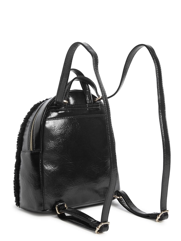Guess black leather backpack outlet