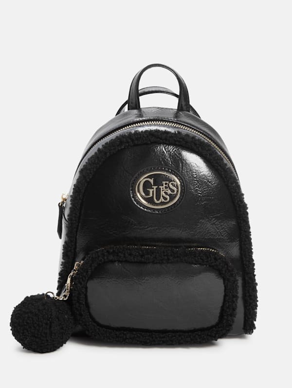 Factory Gina Sherpa Backpack Black