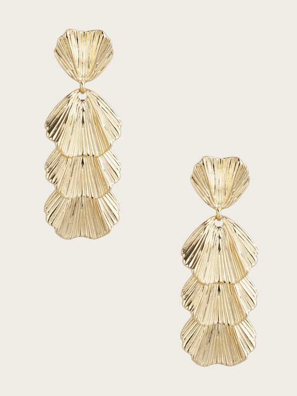 Textured Leaf Earring GUESS