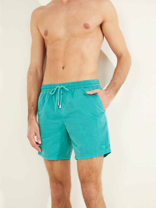 Guess teal outlet nylon active shorts