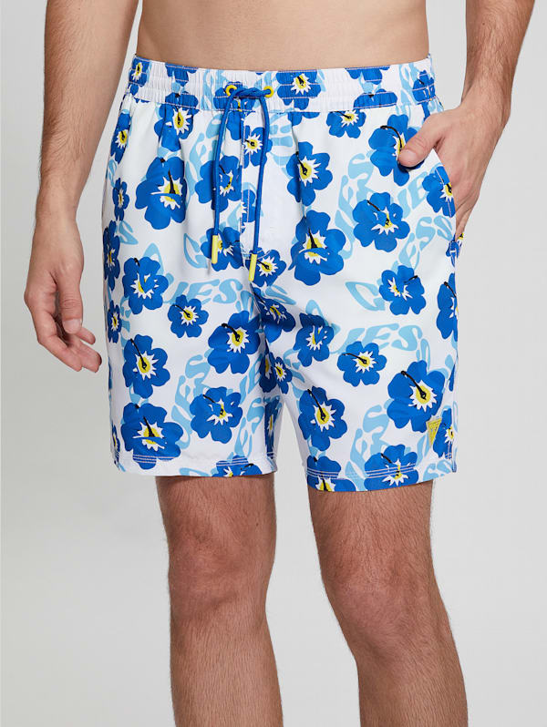 Eco Hibiscus Swim Trunks | GUESS