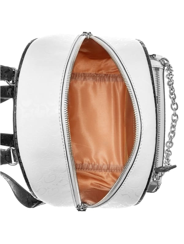 Guess backpack silver on sale