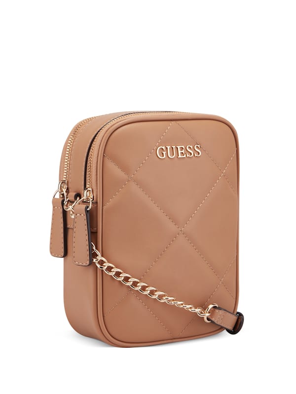 Quincey Quilted Mini Double Zip Crossbody GUESS Factory