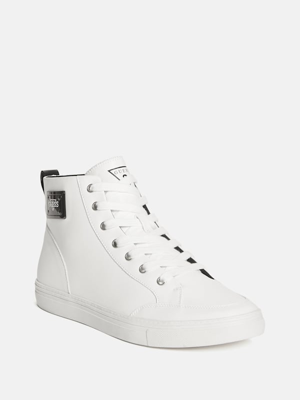 Guess white high tops discount