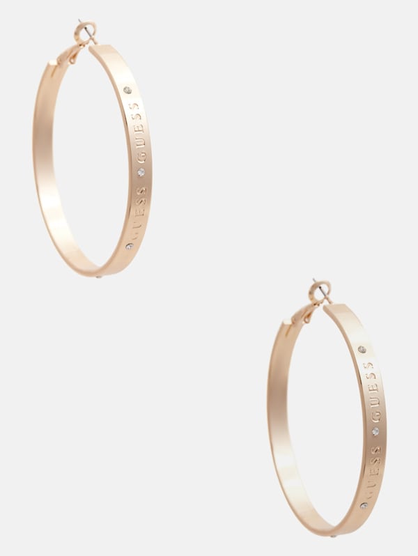 Gold guess earrings on sale